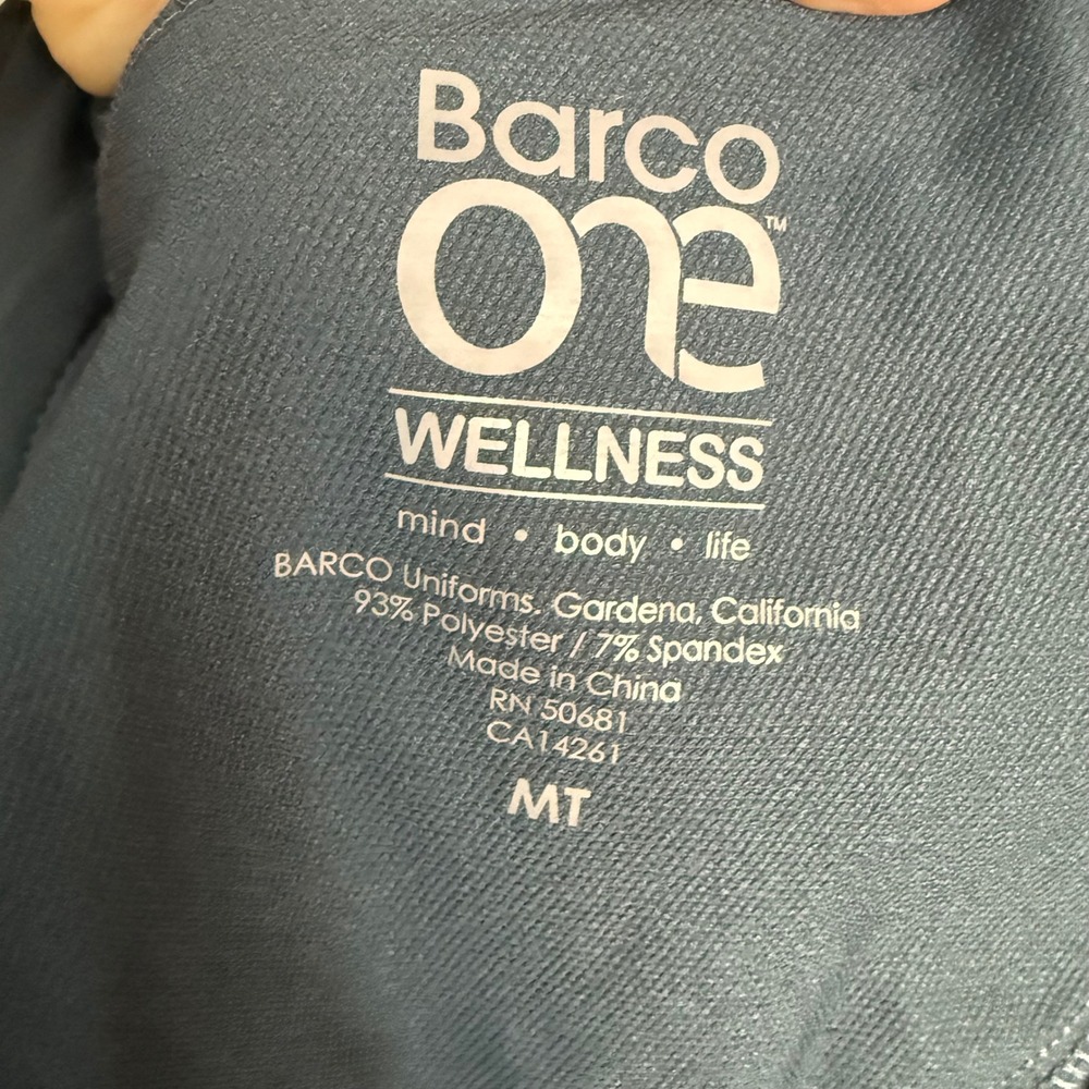Barco One Wellness Women Medium Tall Navy Scrub Pants Cargo Stretch Drawstring - Picture 8 of 8